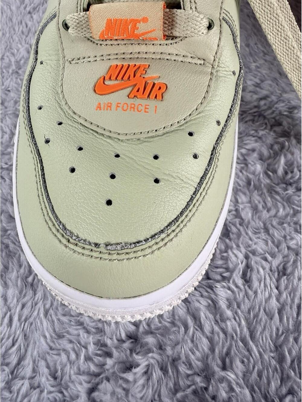 Nike Air Force 1 LV8 High  '07 Olive Aura Total Orange Men's Size 8 CJ1385-300 - Picture 6 of 9